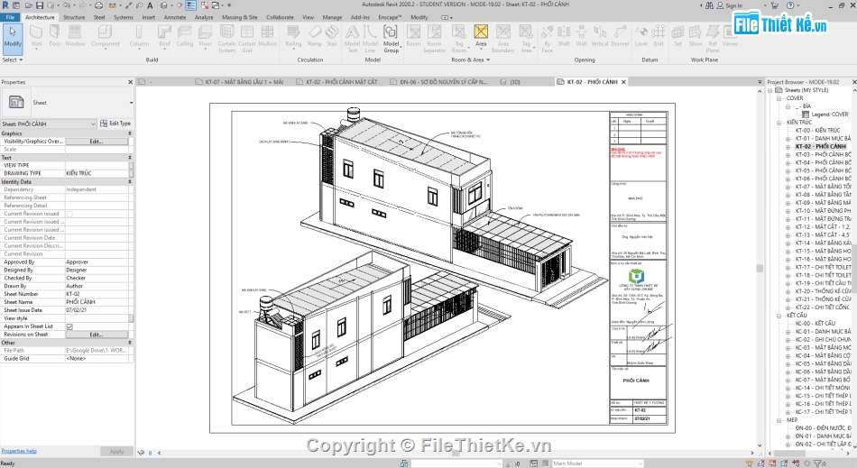 Nhà phố hiện đại 2 tầng,Nhà phố 2 tầng,bản vẽ nhà phố 4.5x15m full,thiết kế nhà phố 2 tầng revit,file revit nhà phố 2 tầng